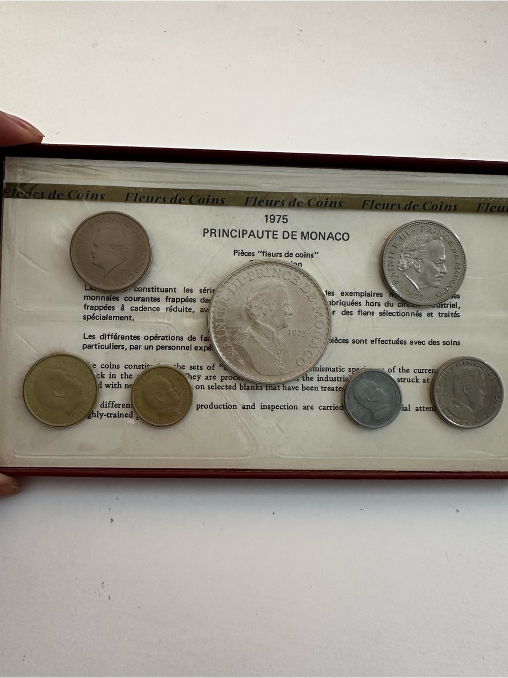 Rainier III “Fleurs De Coins” Emission 1975 Coin Collectors Home Other
